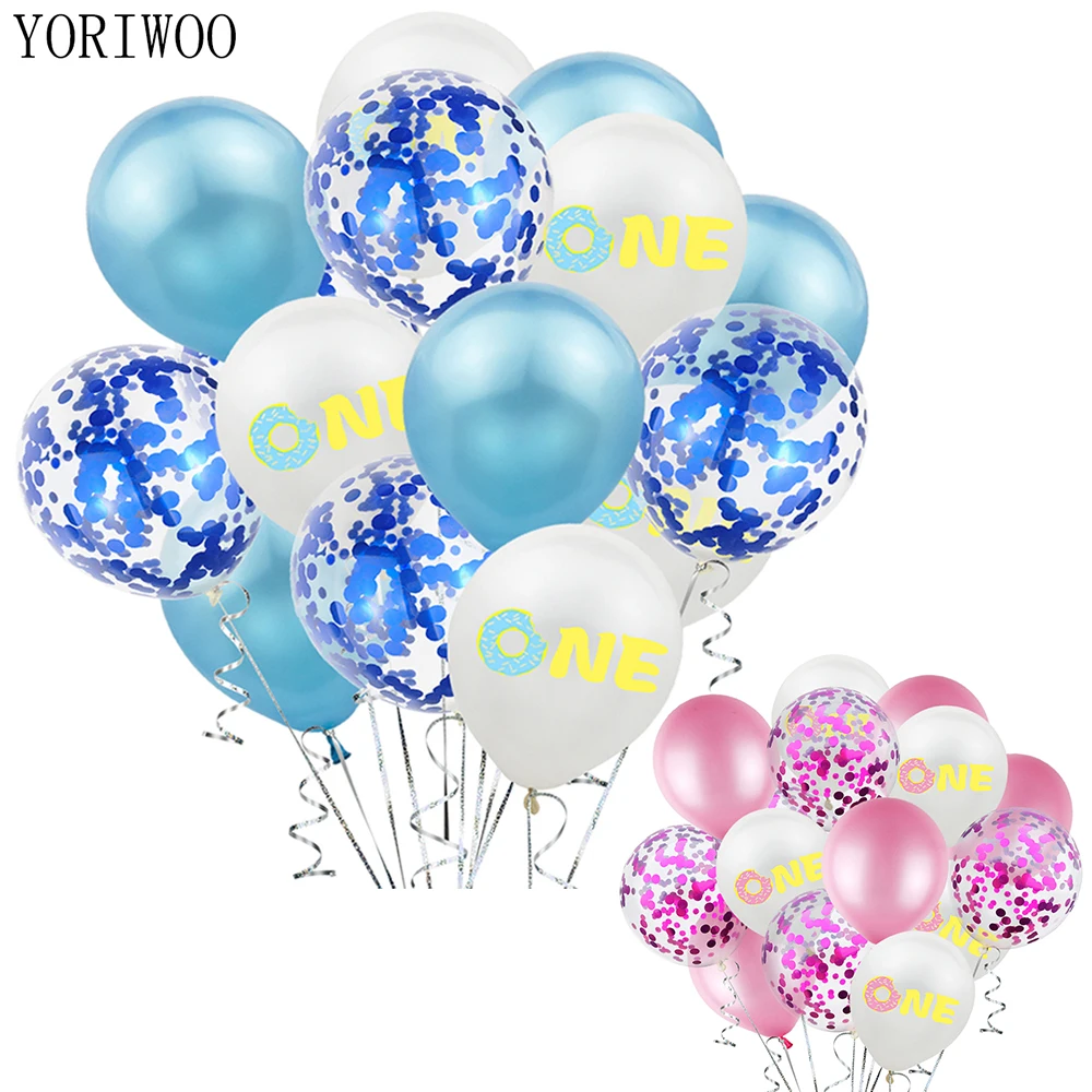 YORIWOO 15 шт. латексный воздушный шар 1 год один Oh Baby Shower Boy или Girl Baloon Babyshower 1st День