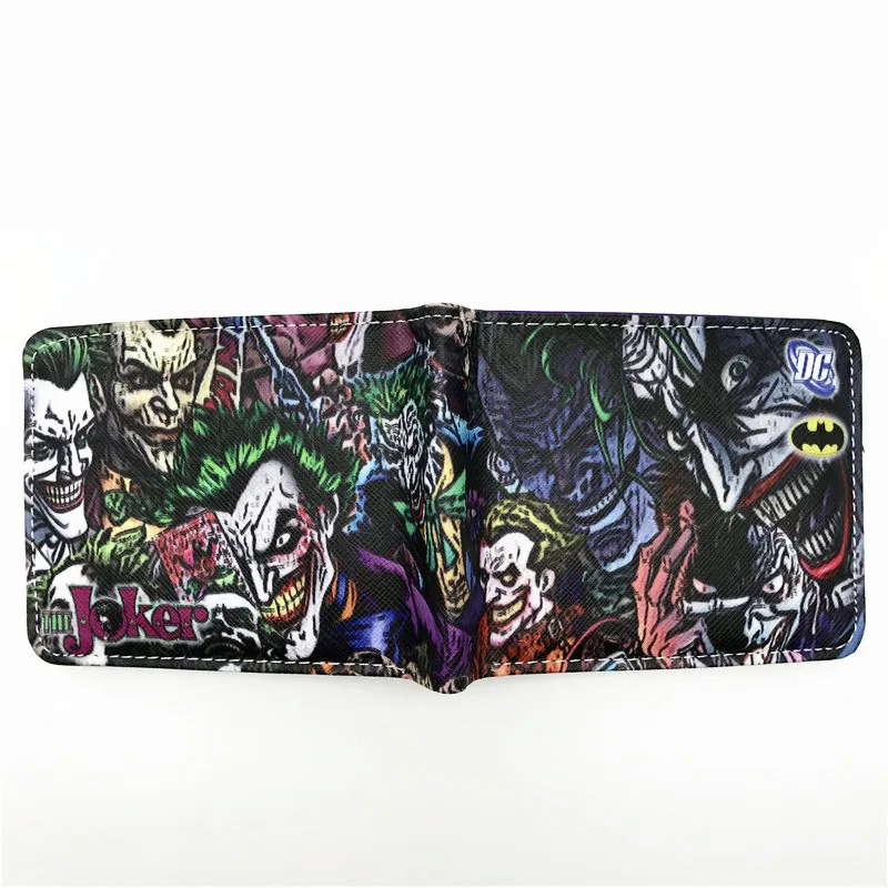 Кошелек Comics Movies отряд самоубийц Джокер Харли Куинн чары и летучая мышь человек короткие кошельки с держателем карт кошелек - Цвет: The Joker 005