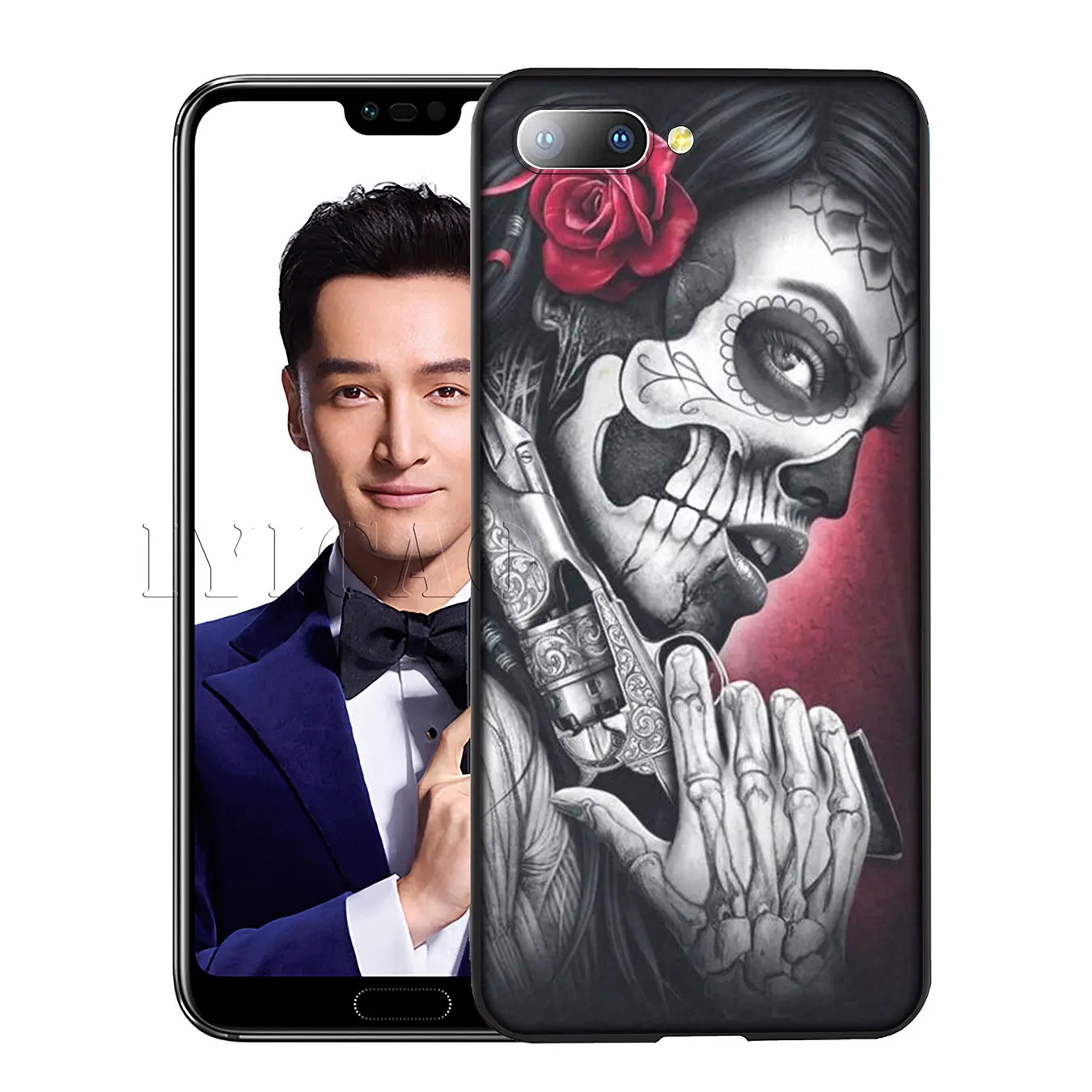 IYICAO Grim Reaper Skull Skeleton love Silicone Soft Case for Huawei Y7 Y6 Prime Y9 2018 Honor 8C 8X 8 9 10 Lite 6A 7C 7X 7A Pro |