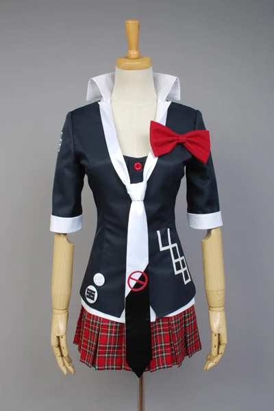 Аниме данганронпа Junko Enoshima косплей костюм наряд Топ+ Внутренняя рубашка+ галстуки* 2+ галстук-бабочка+ юбка изготовленный на заказ костюм для Хэллоуина