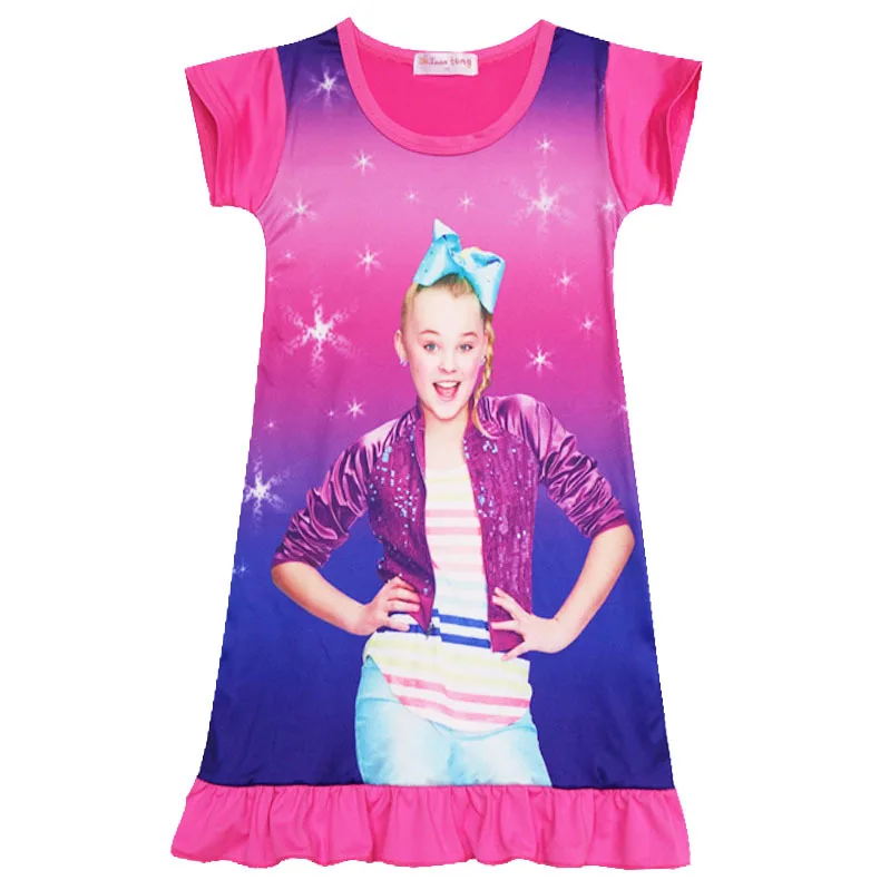 Г., Детская Пижама Jojo siwa для девочек, платье-ночнушка одежда для сна с героями мультфильмов ночная рубашка с принтом, пижама, милая Пижама принцессы, платье