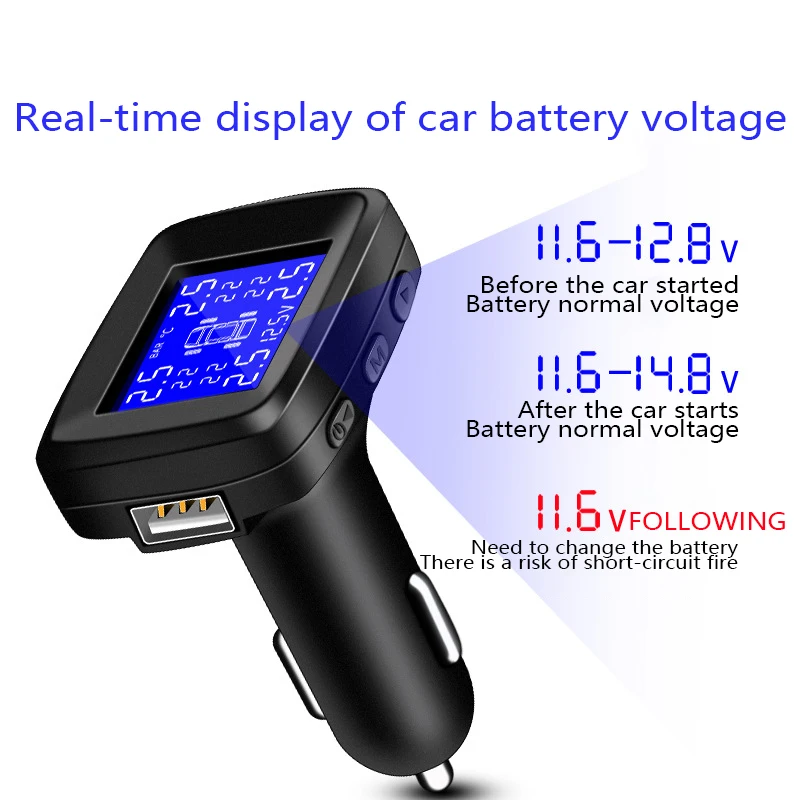 Внешний монитор давления в шинах беспроводной TPMS Обнаружение шин с USB