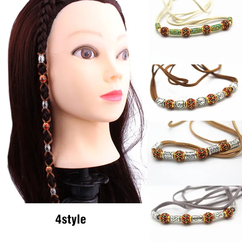 Ретро-оплетка для волос страшные бусины дредов кольца 2 разных цветов регги