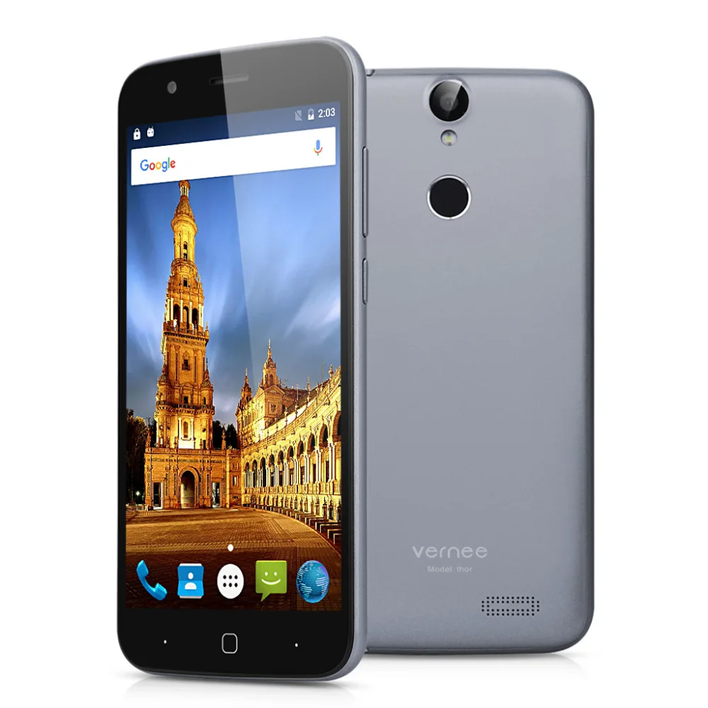 Vernee Thor 5 0 дюймовый HD экран 3 ГБ ОЗУ + 16 Гб ПЗУ Мобильный телефон Смартфон Android 6 MTK6753