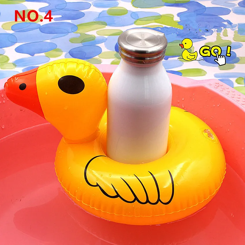 NO.4 2 шт Красный поплавок Фламинго надувные BathtubToy бассейн вечерние игрушка держатель для напитков - Цвет: NO.4