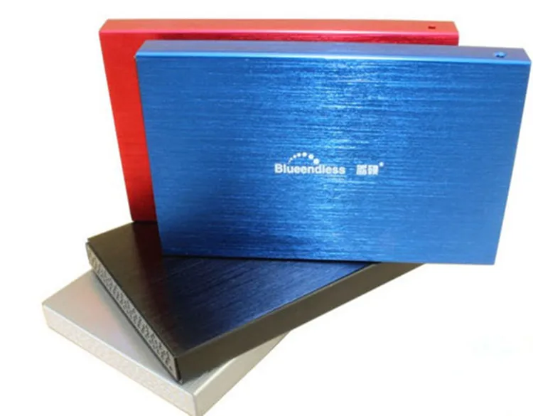 hard disk box 2.5'' laptop SATA serial port hard disk caddy ultrathin metal aluminum HDD case Enclosure1pcs/lot BlueendlessU25YA