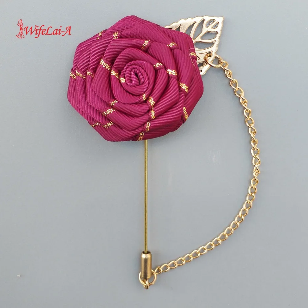 Свадебные бутоньерка и из искусственного золота плоские Цветочные шаферы