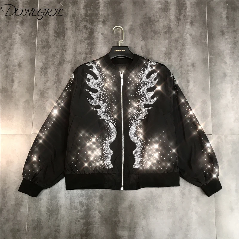 2019 Подиумные дизайнерские шикарные куртки с пайетками для женщин повседневные