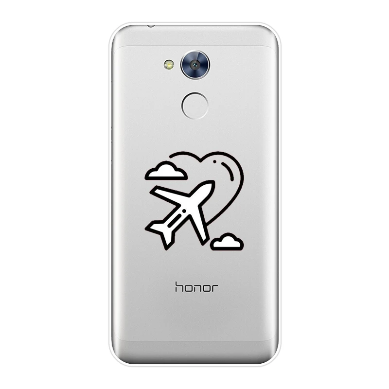 Чехол для телефона силиконовый Huawei Honor 6 5A 4X 5X 6X Airplane Star Travel Flying мягкий чехол