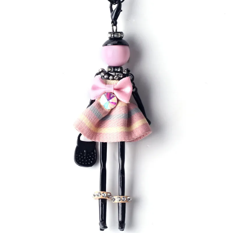 Ручная работа французское Кукольное ожерелье зимнее длинное Chian массивное кукла