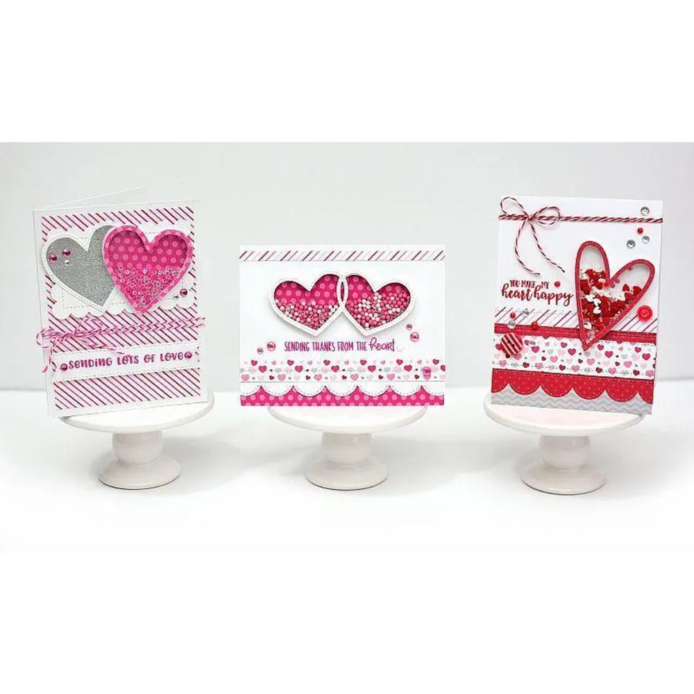 4 шт. шейкер в форме счастливых сердец металлические режущие штампы высечки форма