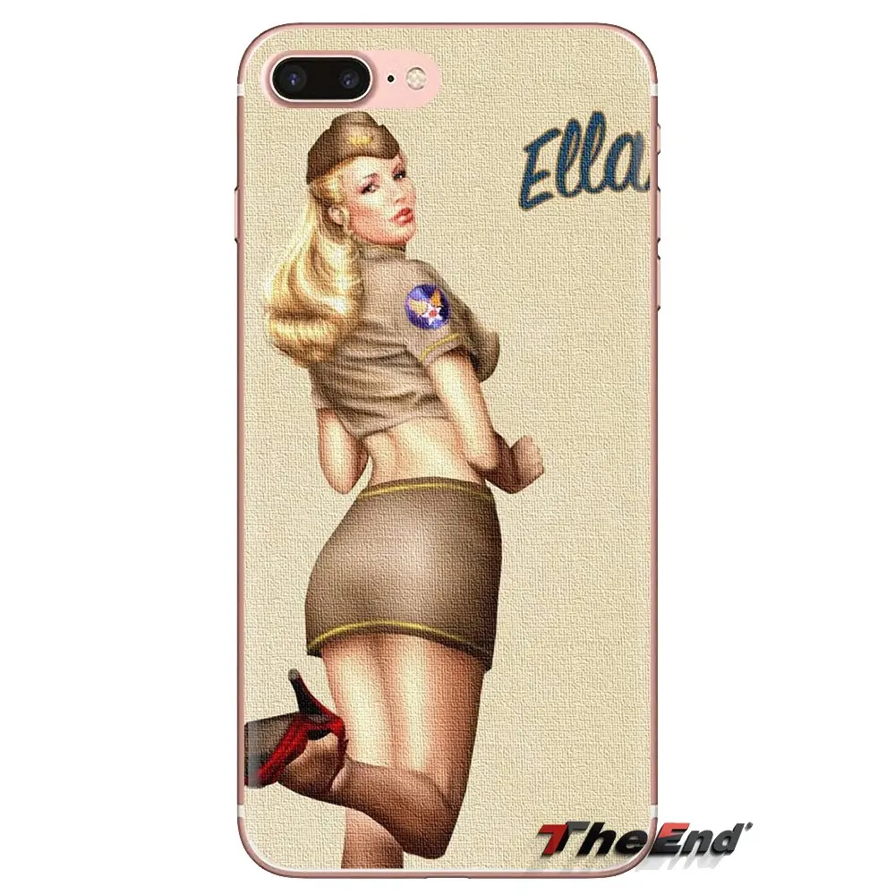 Мягкие прозрачные чехлы для Sony Xperia Z Z1 Z2 Z3 Z5 compact M2 M4 M5 C4 E3 T3 XA Huawei Mate 7 8 Y3II pretty Pin Up Girl |