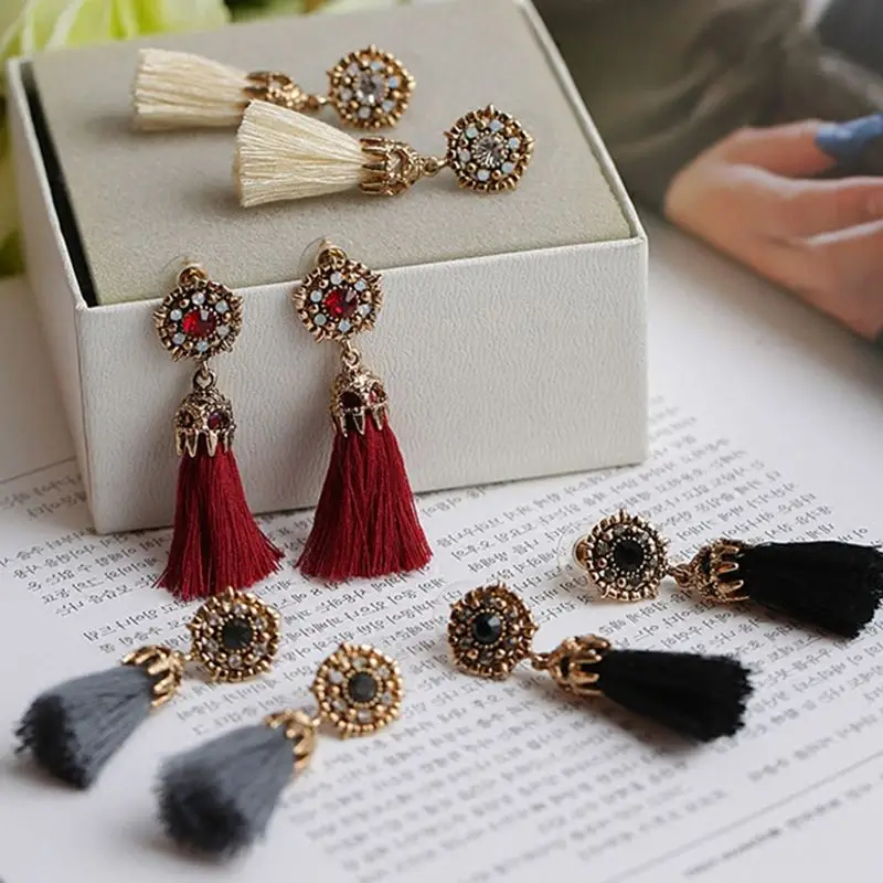 Модные Винтажные серьги Knock для женщин ювелирные изделия яркие кирпичные