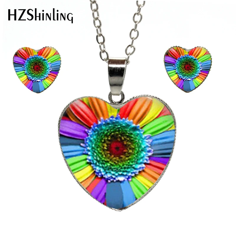 Новинка 2018 модная винтажная картина маслом цветы фото сердце набор ювелирных