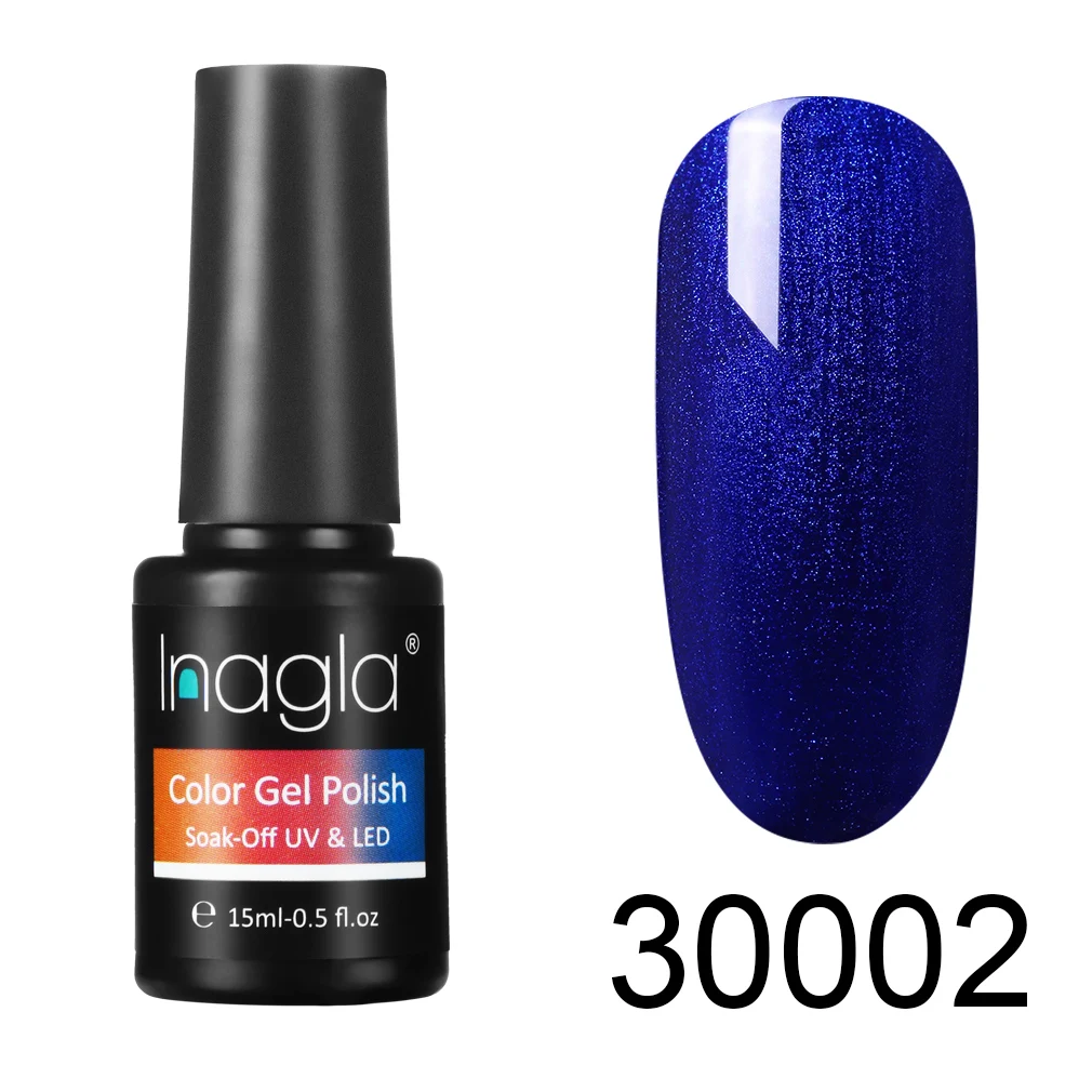 Inagla 15 мл длинный крышкой гель лак для ногтей Гелевый Nail Art Советы Дизайн 42 Цвета