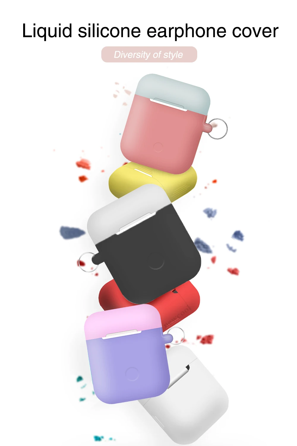 ТПУ Силиконовые Bluetooth беспроводные наушники чехол для Airpods защитный чехол Аксессуары для кожи для Apple Airpods зарядная коробка