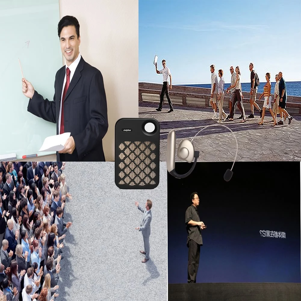 Julyfox Беспроводной голос Усилители домашние bluetooth микрофон гарнитуры 50ft