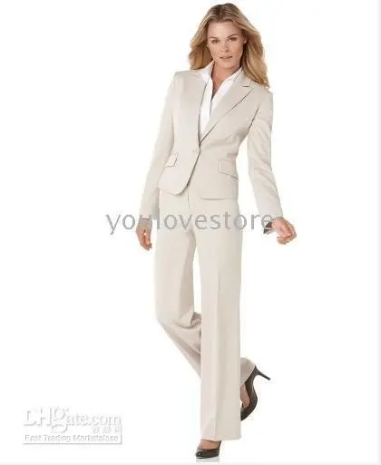 Модный женский деловой костюм под заказ дизайнерский Бежевый 366 | Женская одежда