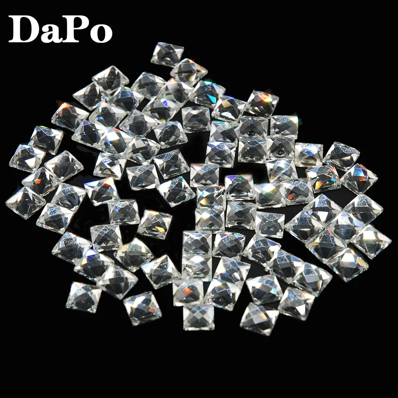 Hot Sales Square Crystal Clear HotFix FlatBack Rhinestones Glass Strass Fancy Shape DMC Fix Stones | Дом и сад