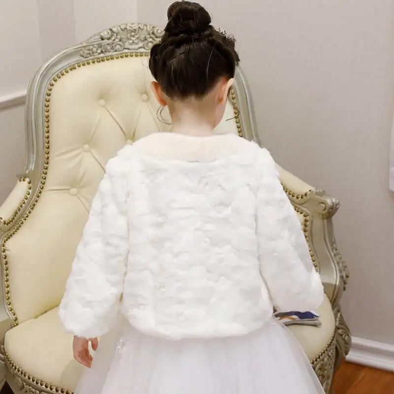 Накидка для девочек высшего класса с длинным рукавом свадебная накидка куртка из