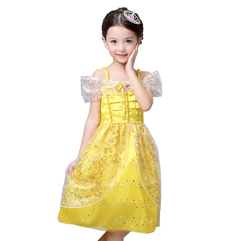 Снег Белый Принцессы Девушки Платье Новорожденных Девочек Одежда Детей