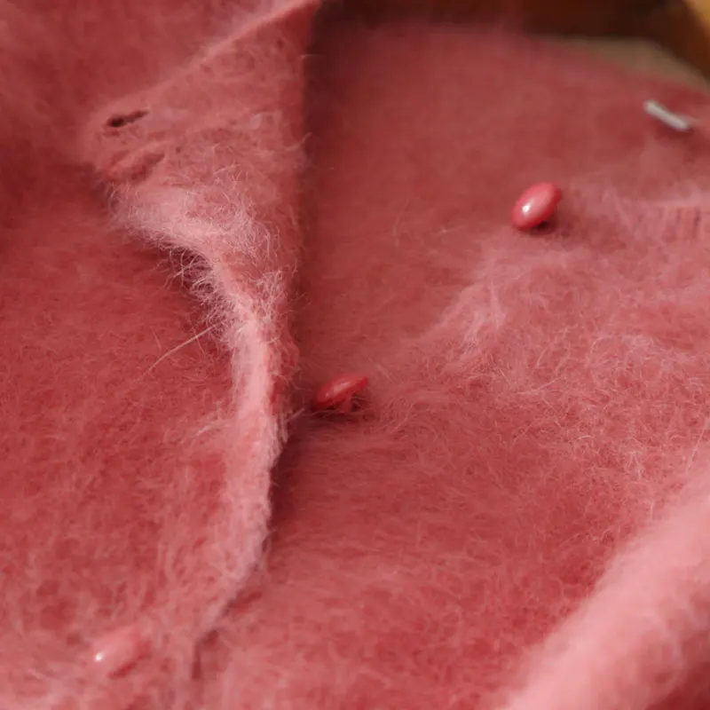 2019 New Styles Cardigan Female Long 100% Genuine Mink Cashmere Fluffy Sweater Solid Color Autumn Winter Women Cardigans Coat |