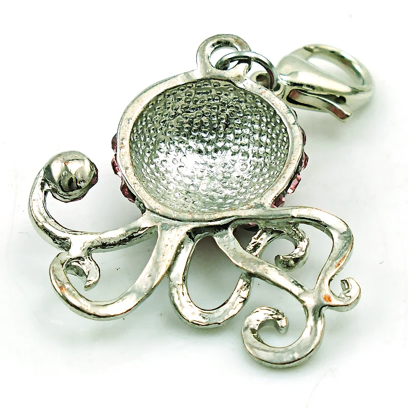 JINGLANG Модные Серебристые амулеты в виде животных с застежкой лобстером розовые