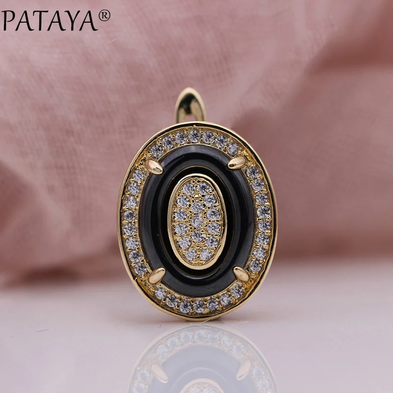 Новинка черные керамические длинные серьги PATAYA женские модные уникальные