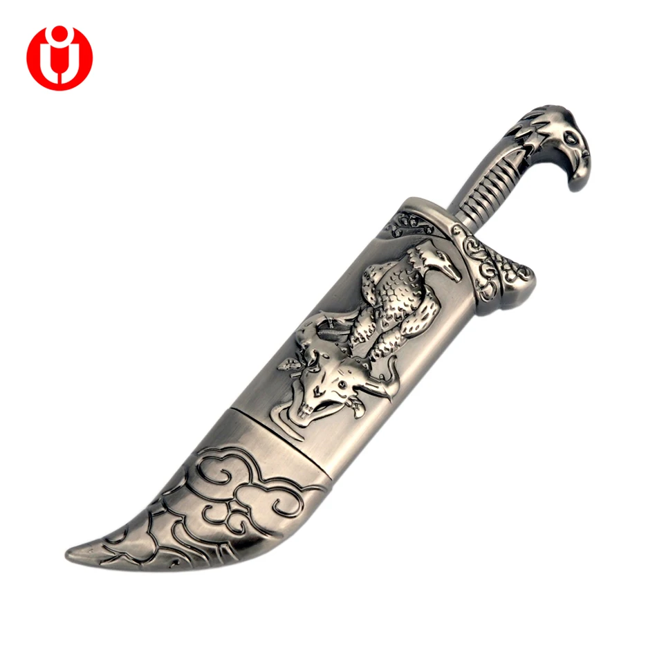 Металлическая ретро-модель ножа USB флеш-карта памяти флеш-накопитель 8 ГБ 16 32 64 2 0