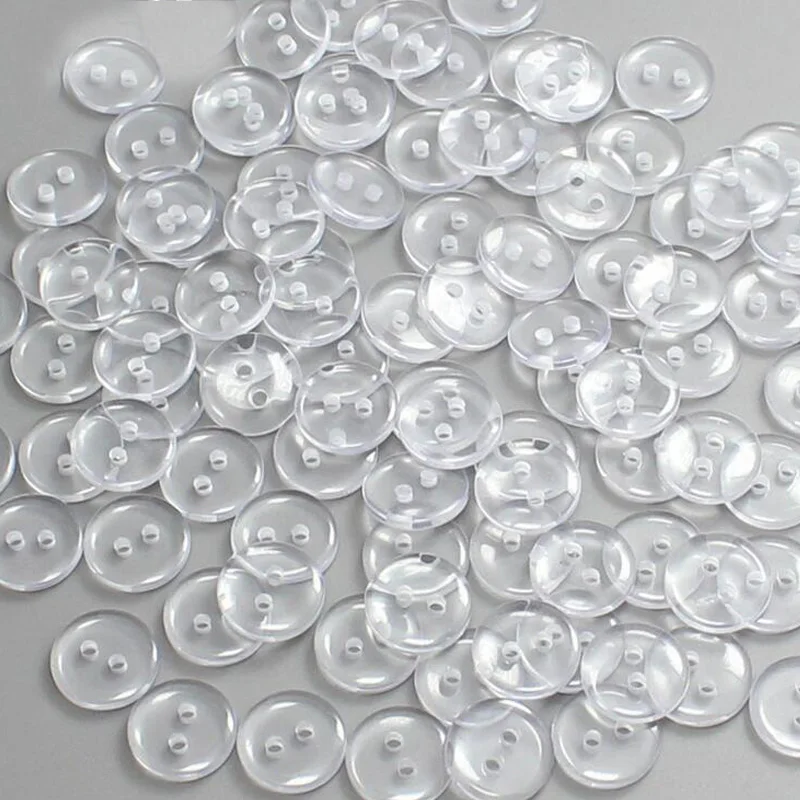 Высококачественные круглые пластиковые пуговицы с двумя отверстиями 9-25 мм | Дом