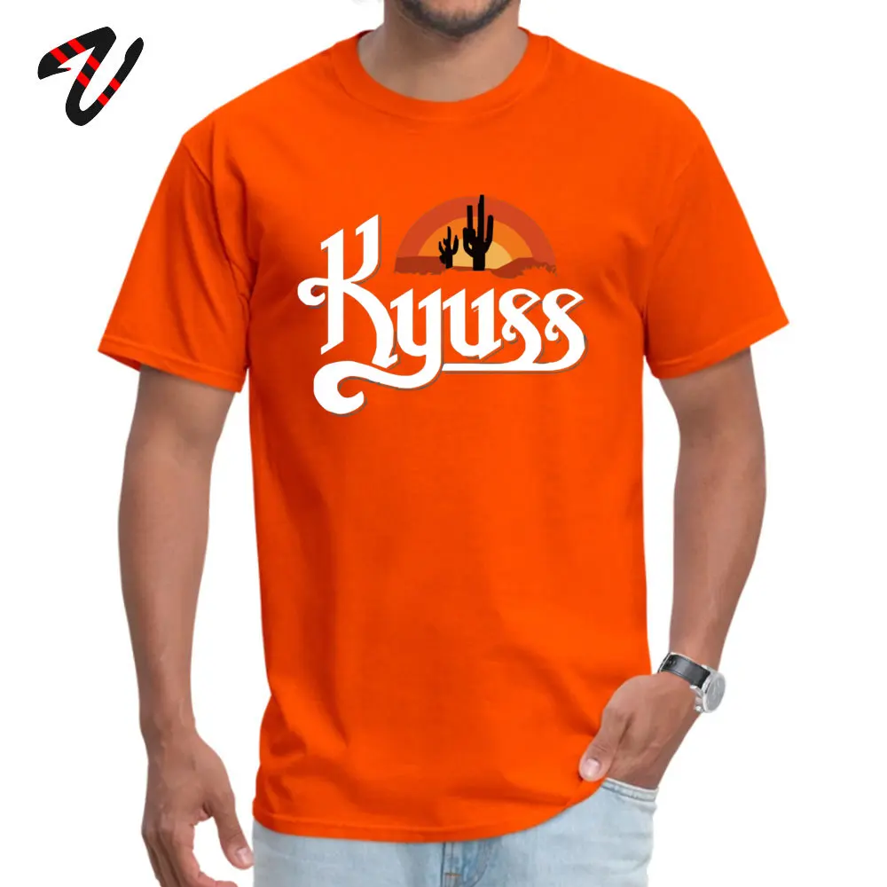 Распродажа повседневные футболки Kyuss Band с коротким рукавом круглым вырезом для