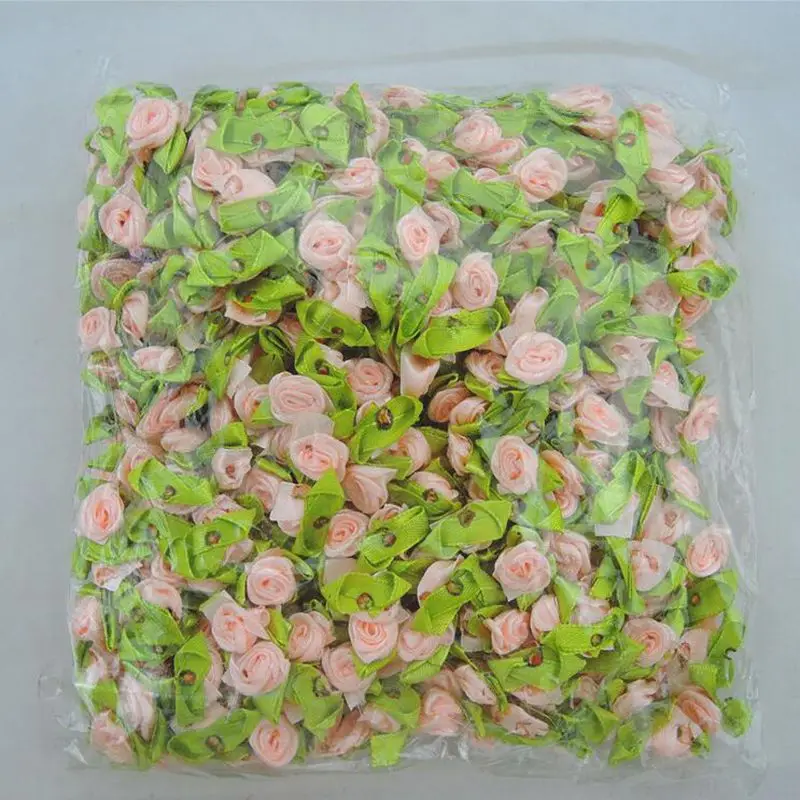 Атласные Мини-цветы ручной работы для одежды аксессуары искусственные ленты с