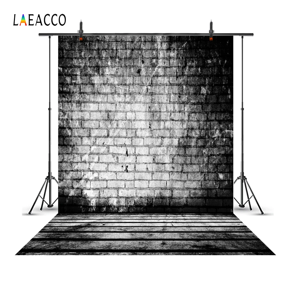 Laeacco выцветающий Черный винтажный Старый кирпичный фотографический фон для
