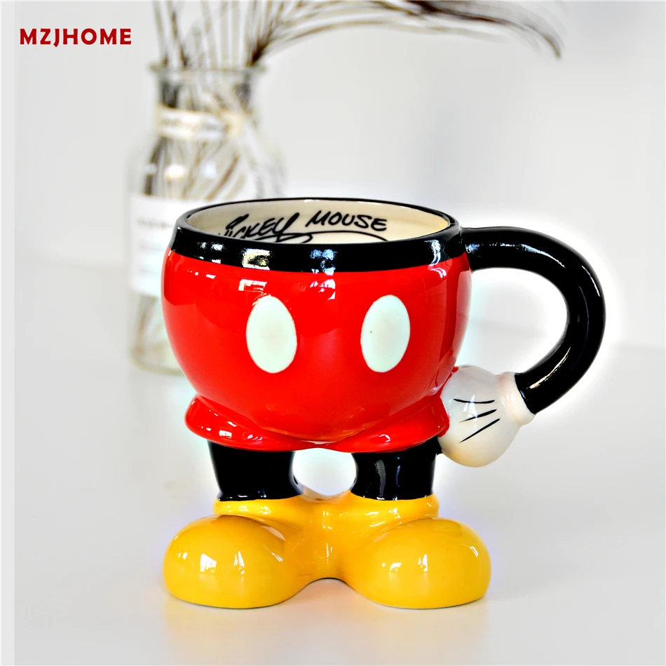 Керамическая кофейная кружка Микки и Минни креативная мультяшная парная чашка