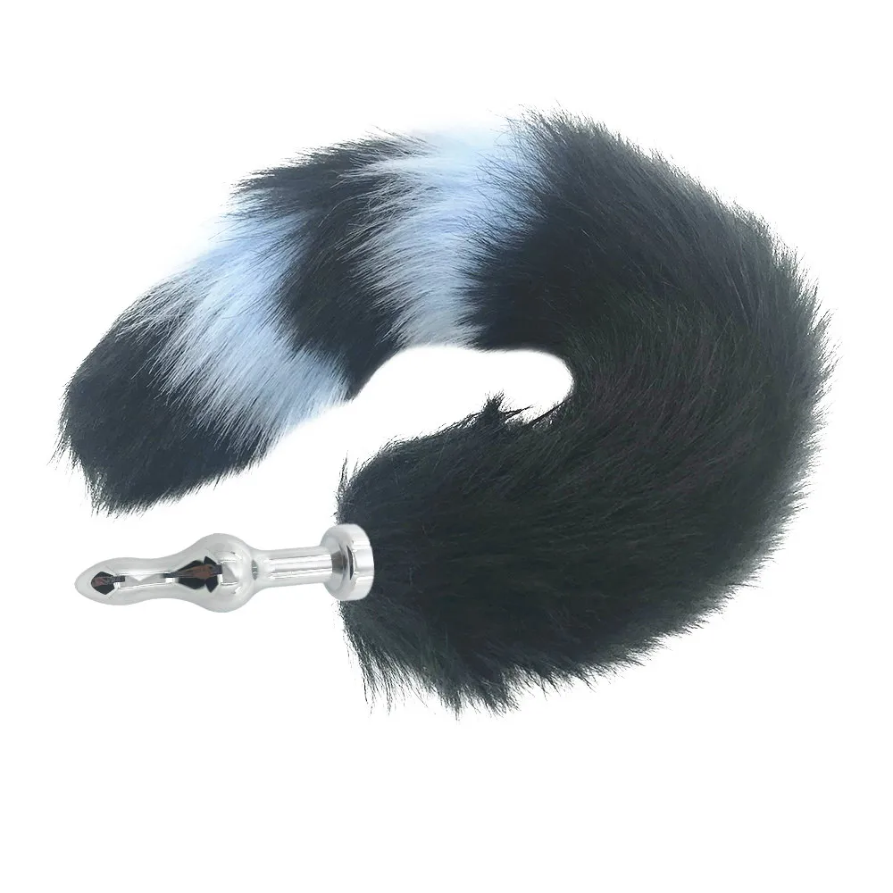 Металлическая пушистая Анальная пробка дикая лиса хвост пикантные игрушки секс