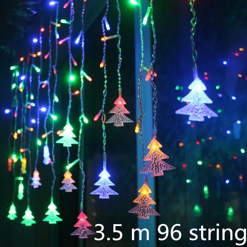 3.5m tree Colorful Adornos De Navidad, рождественские украшения для дома, гирлянда, светодиодный, для помещений/улицы, сосулька, гирлянды, сказочные огни, Natal Navidad. Q - Цвет: 3.5m tree Colorful