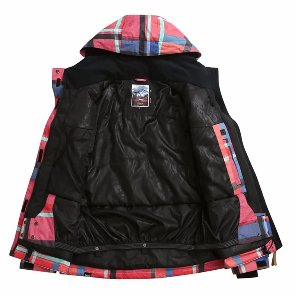 GSOU зимний брендовый лыжный костюм для женщин лыжная куртка штаны сноубординга