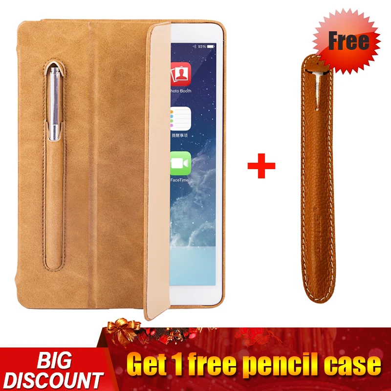Jisoncase, роскошный смарт-чехол из микрофибры для iPad 9,7, флип-чехол для планшета с карандашом для iPad 9,7 дюймов