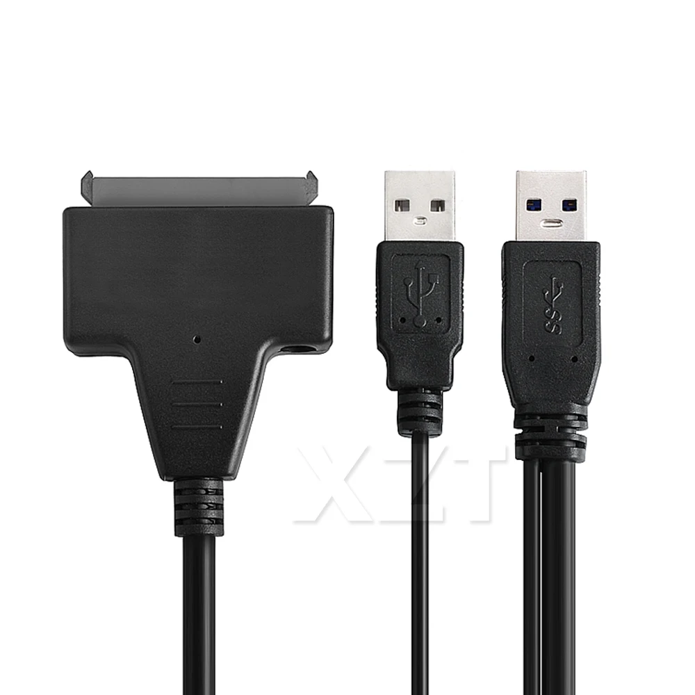 Адаптер USB 2 0 для SATA 15 + 7 Pin передачи данных и питания кабель 5 дюймового HDD SSD