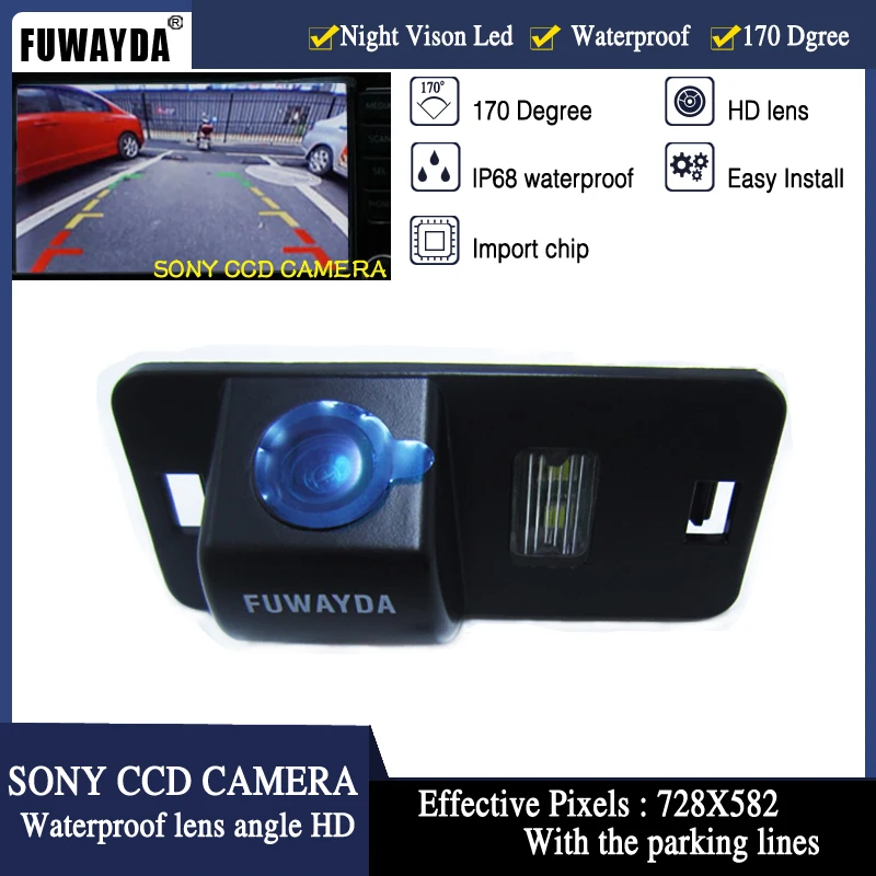 FUWAYDA parking rearview camera FOR SONY CCD backup video system with parking lines for BMW 1357 series X3 X5 X6 Z4 E39 E53 E46