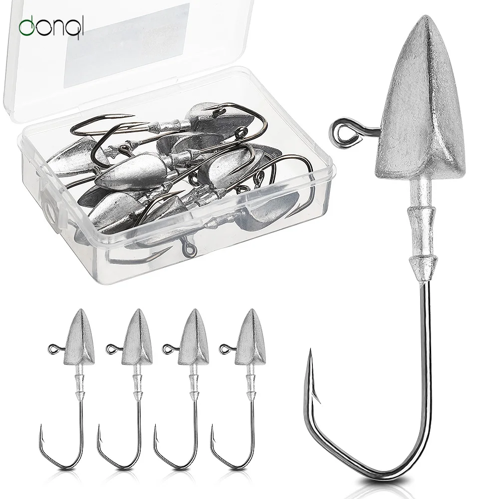 DONQL 10 шт./кор. джиг крючок треугольный колючий для ловли карпа Мягкая приманка