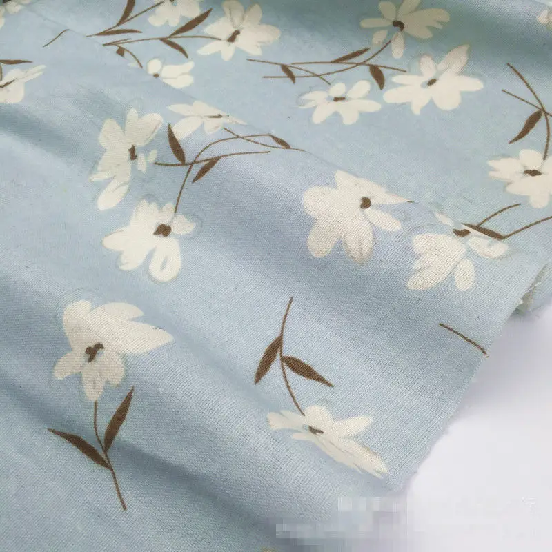 50x150 см хлопчатобумажная льняная ткань сделай сам Декор для дома с принтом белый