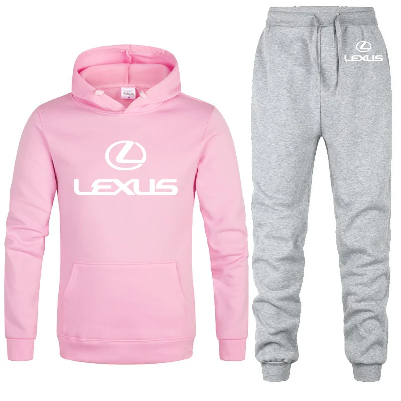 Толстовка с капюшоном для мужчин, чехол с логотипом Lexus, толстовка унисекс с принтом, модная мужская толстовка с капюшоном в стиле хип-хоп harajuku, повседневный флисовый костюм из 2 предметов - Цвет: 805