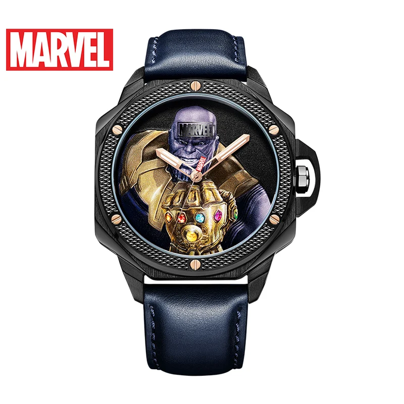 Disney Официальный Marvel AvengersThanos Мужские кварцевые часы водонепроницаемые светящиеся наручные часы из нержавеющей стали m-9057 Relogio Masculino Новинка