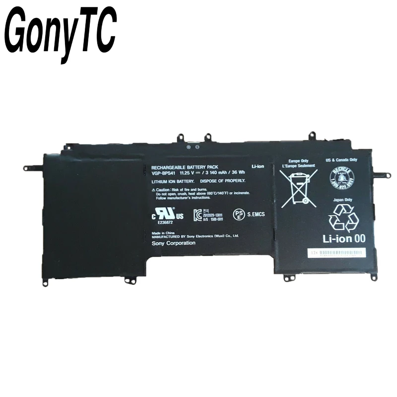 GONYTC оригинальный 36Wh VGP-BPS41 Батарея для Sony Vaio флип 13 SVF13N SVF13N13CXB Серия ноутбуков