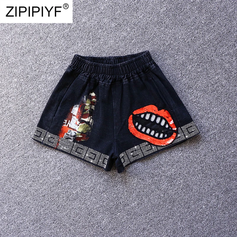 2019 Весна Новые Модные женские шорты джинсы сексуальные Облегающие Тренировки