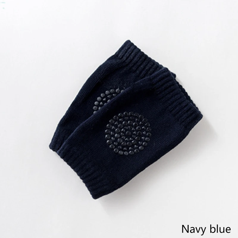 Navy blue REAKIDS/Детские Наколенники; безопасные хлопковые наколенники для младенцев; защита для ползающего ребенка; наколенники для детей; короткий наколенник; детские гетры - Цвет: Navy blue