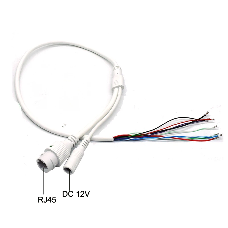 CCTV сетевой кабель RJ45 + DC водонепроницаемый разъем белый и черный опционально для