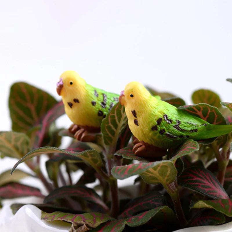 Миниатюрная фигурка попугая мини-сказочный сад микропейзаж аквариум статуя