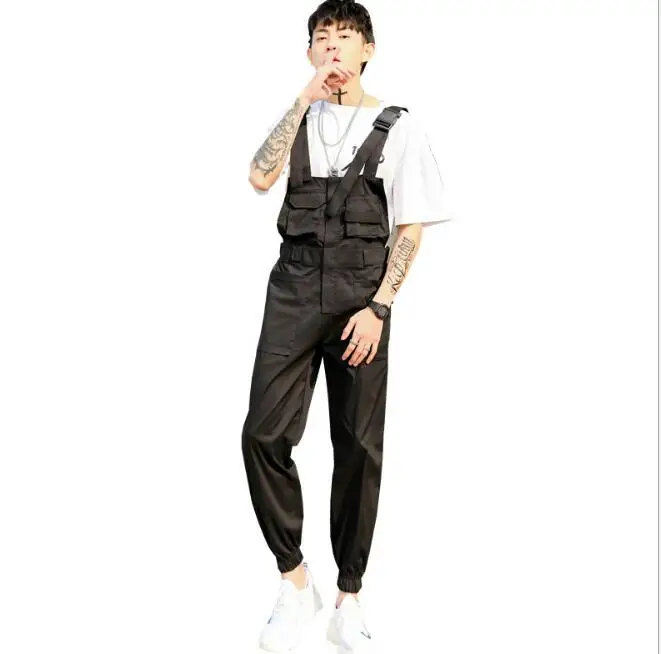2019 весна и осень Новый стилист волос Мода susperden брюки мужской корейской версии